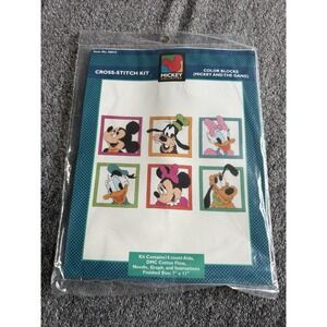 Mickey Unlimited - Mickey and the Gang - Color Blocks Cross Stitch Kit NEW